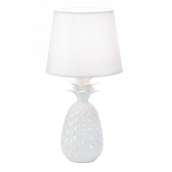 Lettherebelight Pineapple Porcelain Table Lamp, White LE2518780